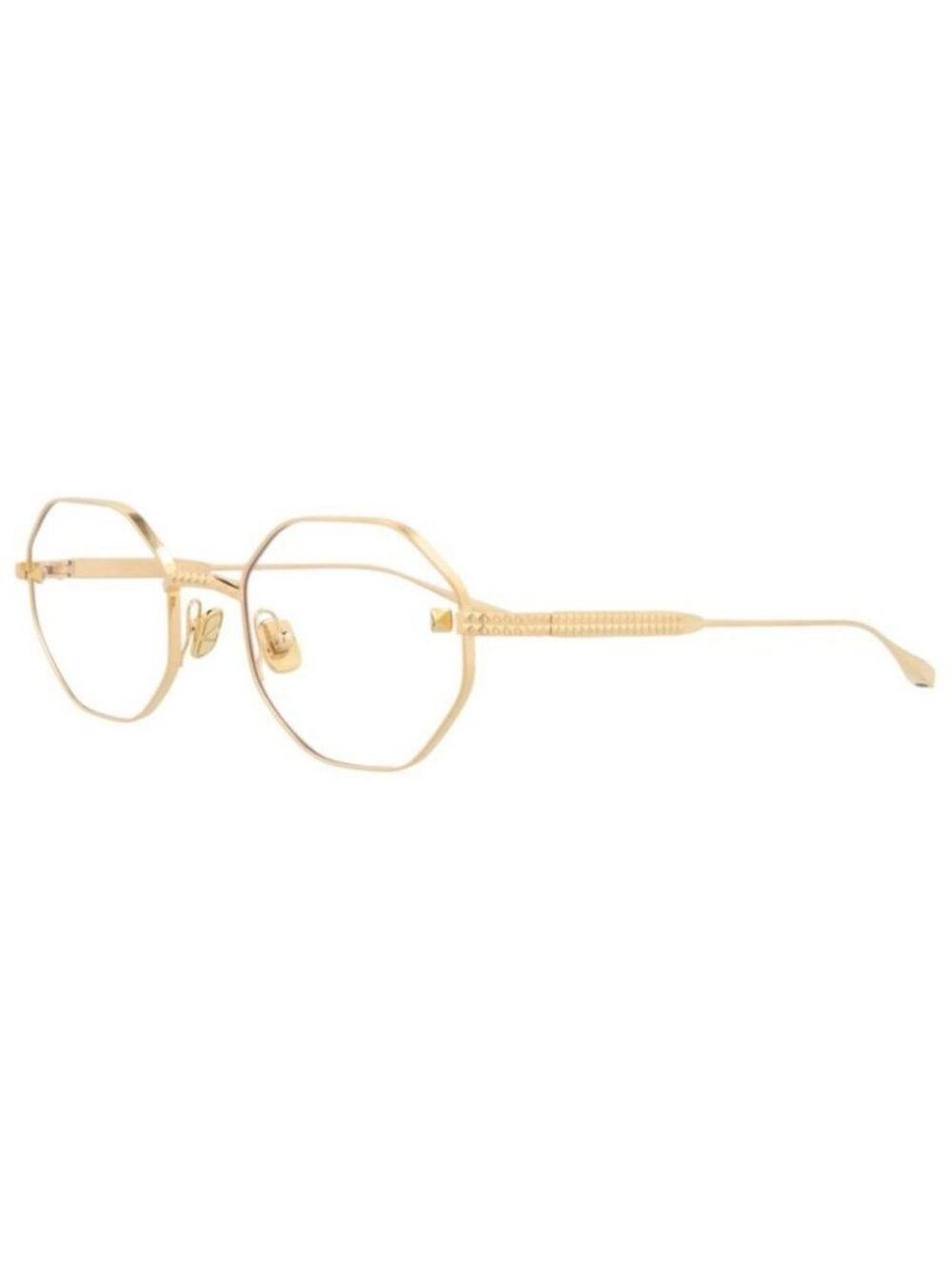 New Valentino Womens Round/Oval Gold Gold Transparent Fashion Designer Eyeglasse